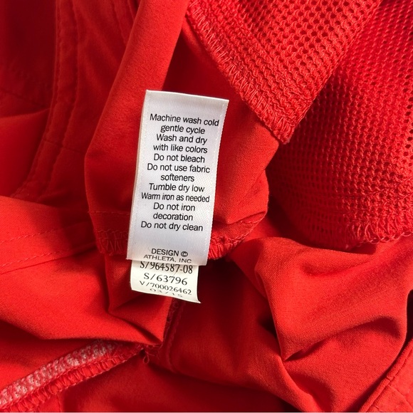 Athleta Women’s Saffron Red Costa Athletic Utility Shorts Quick Dry UPF50 Size 8 - Picture 5 of 8